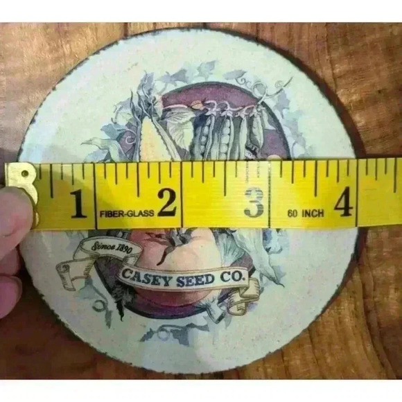 RARE!! Casey Pottery Coaster Set (4) Vintage 'Casey Seed Co.' Marshall Texas - Picture 5 of 5